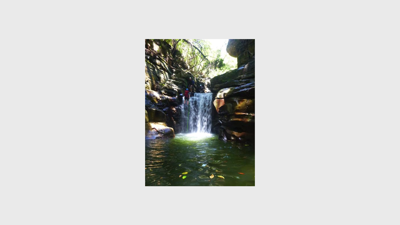 feature image for Macquarie Falls Canyoning - lower section.