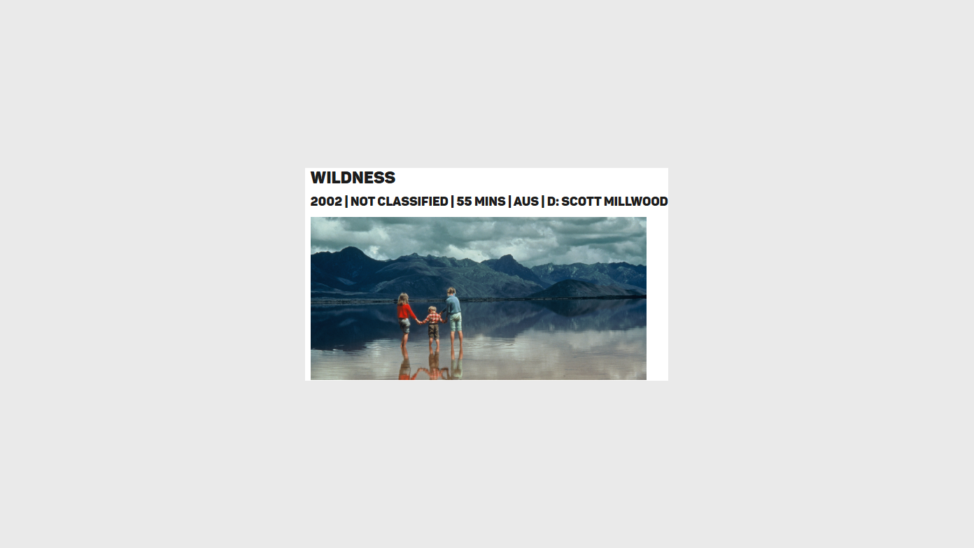 feature image for 'Wildness' Drop-In Doco at the National Film and Sound Archive